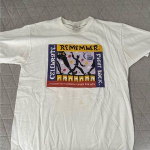 vintage cancer fundraiser race tee